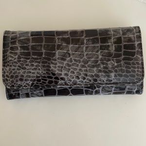Grey Crocodile Effect Wallet